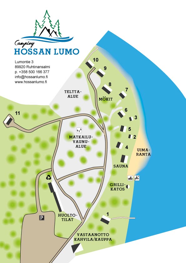 Camping Hossan Lumo kartta