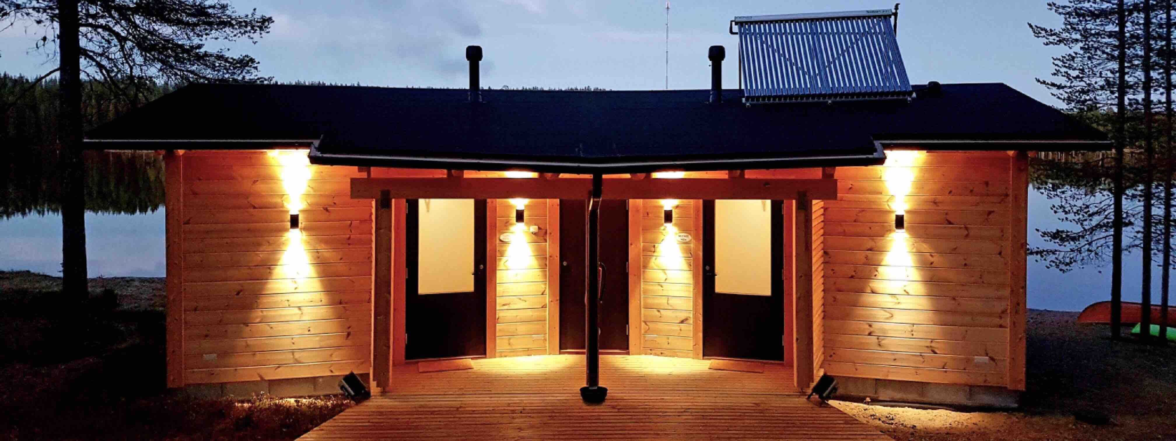 new, magnificent lakeside sauna