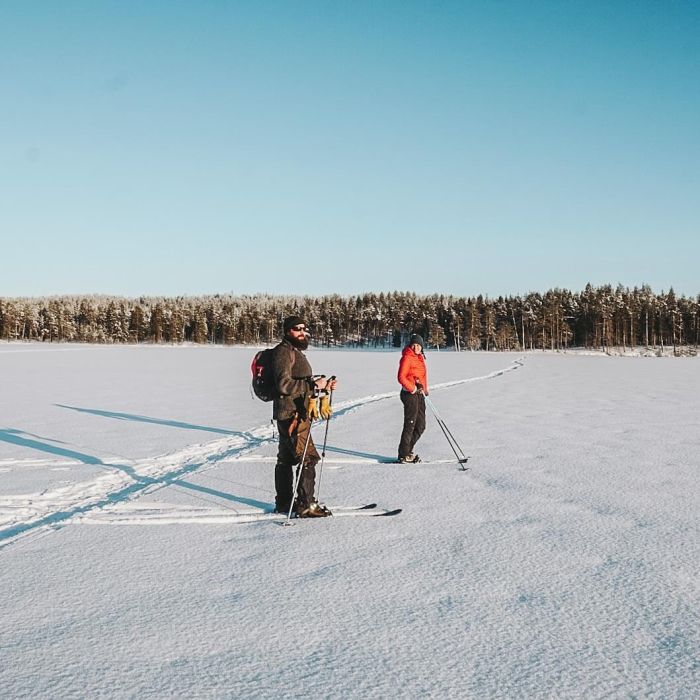 Liukulumikengät Hossan kansallispuisto